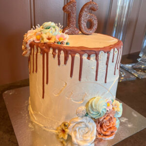 Sweet sixteen bursdagskake